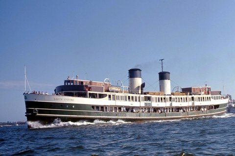 Sydney Ferry SOUTH STEYNE on Sydney Harbour off Point Piper & Rose Bay 1972