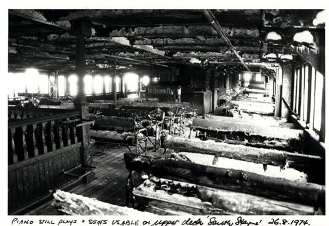 Sydney Ferry SOUTH STEYNE after fire 26 August 1974
