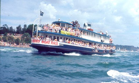 Sydney Ferry KANANGRA in the Great Ferry Boat Race 1980