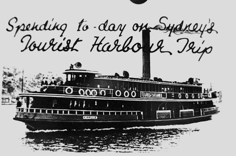 Sydney Ferry KIRRULE as an excursion ferry 1920s