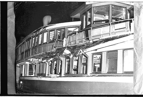 Sydney Ferry KANANGRA damaged in collision with Japanese freighter Awata Maru June 1964