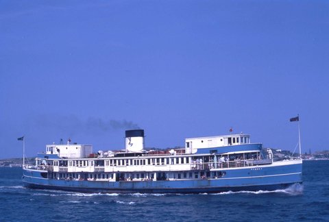 Sydney Ferry BARAGOOLA en route to Circular Quay from Manly off South Head Sydney 18 Feb 1978