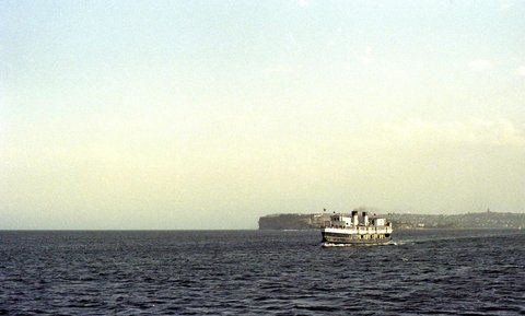 Sydney Ferry NORTH HEAD crossing the Sydney Heads on way to Manly 9 January 1973