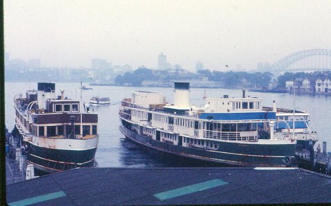 Sydney Ferries NORTH HEAD - BARAGOOLA - LADY CUTER Balmain base December 1974