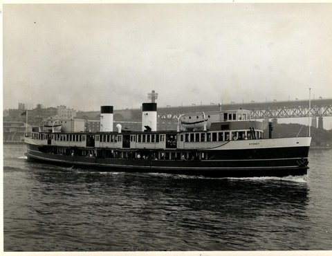 Sydney Ferry NORTH HEAD leaving Sydney Cove en route to Manly 1960s