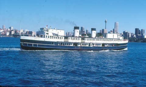 Sydney Ferry NORTH HEAD heading towards Circular Quay April 1981