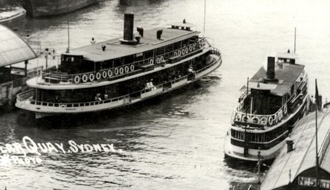Sydney Ferries KURRABA and WALLABY at Circular Quay between 1899 and 1918, 1899–1918