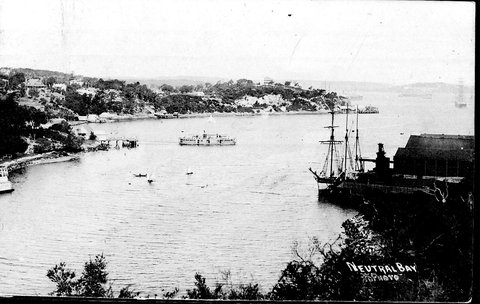 Sydney Ferry WALLABY leaving Neutral Bay Wharf 1879 to 1900