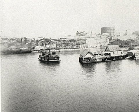 Sydney Ferry WALLABY approaching Hay Street Wharf between 1900 to 1918, 1900–18
