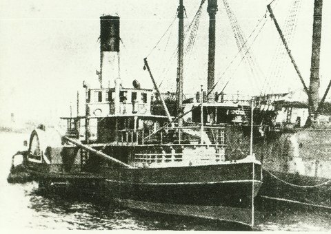Sydney Ferry FAIRLIGHT as cargo vessel laid up 1912, c. 1912