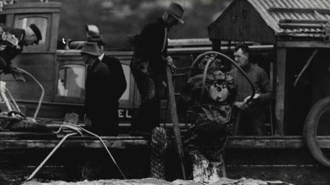 Diver ascends with news of four bodies in sunken ferry Rodney cabin Sydney Harbour February 14, 1938