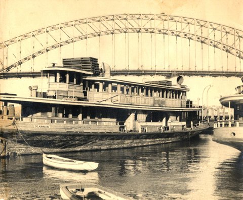 Sydney Ferry KAMIRI laid up at McMahons Point early 1950s