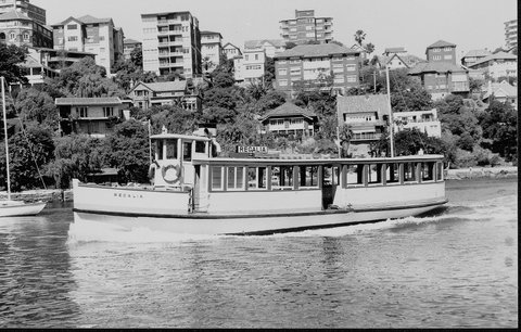 Sydney Ferry REGALIA ex RODNEY in Mosman Bay 1980s