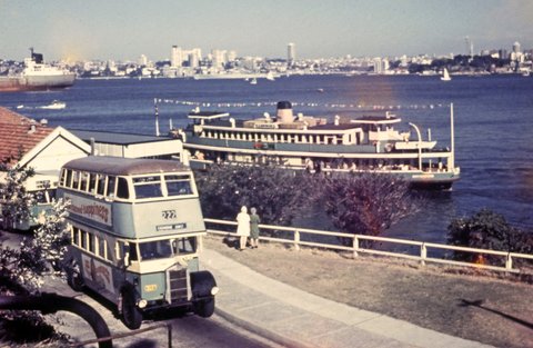 09033 020570 03874Sh DGT Albion SPCX19W 1936 & Ferry Kameruka Milson Rd Cremorne Wharf, 1970