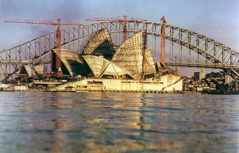 SYDNEY OPERA HOUSE under construction circa 1965, c. 1965