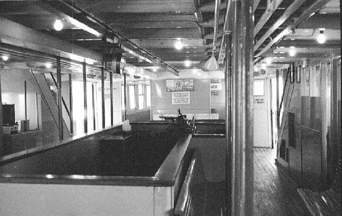 Sydney ferry KAMERUKA lower deck interior 1980