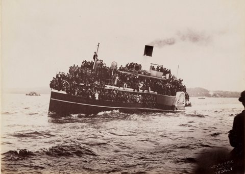 Sydney paddle steamer ferry NARRABEEN 1890s