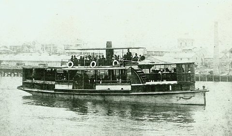 Sydney ferry EAGLE later CYGNET shown as built, 1882–89