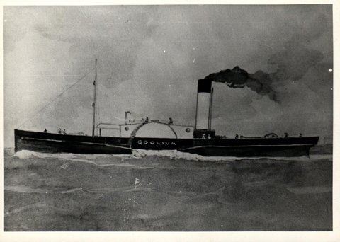 Sydney tug ferry GOOLWA anonymous artwork, 1864–1919