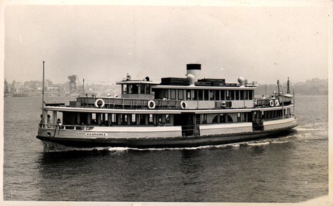 Sydney ferry KARRABEE circa 1955, c. 1955