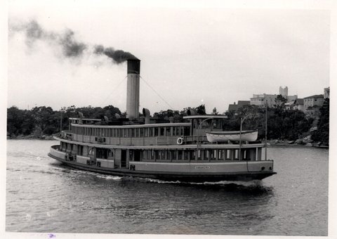 Sydney ferry KANANGRA in Mosman Bay 1950s