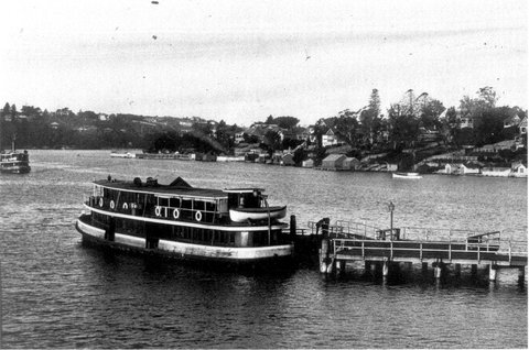 Sydney ferry BRONZEWING at Gladesville Bridge Wharf, 1910–20