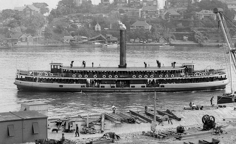 Sydney ferry KOOMPARTOO at Lavender Bay 1920s