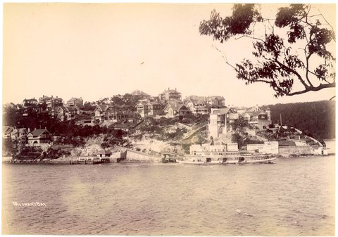 Sydney K-class ferry in Mosman Bay near Musgrave Street Wharf Curraghbeena Point, 1900–10