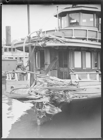 Sydney ferry KUBU after collision 30 January 1940